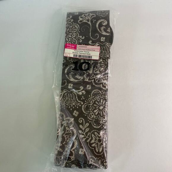 Thirty-One Perfect Bottle Thermal Holder Brown Woodblock Floral - Picture 9 of 9